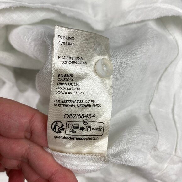 NWT Anthropologie Tank Size XL 100% Linen Floral Print Ruffle - Picture 11 of 11